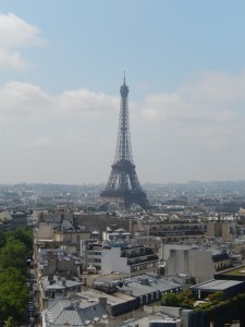 View from the top of the Arc de Triomphe